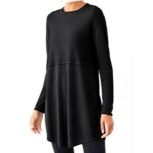 J. Jill Grace Sweater Tunic Top Black Long Sleeve